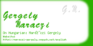 gergely maraczi business card